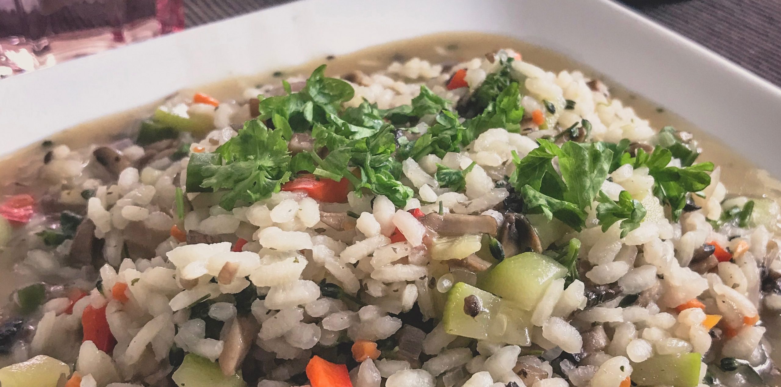 SPRING RISOTTO WITH VEGETABLES AND MUSHROOMS